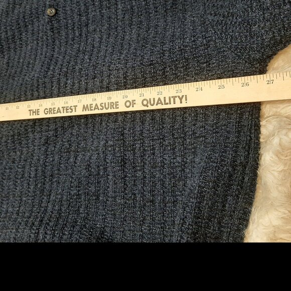 Vintage Bill Blass Mans Wool Blend Navy Blue Knit Pullover Sweater Size XXL - Picture 4 of 7